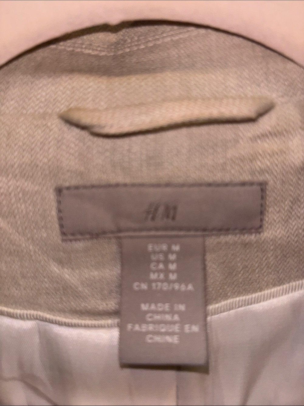 H&M Light Beige Sand color Linen-Blend Oversized Blazer - Picture 2 of 4